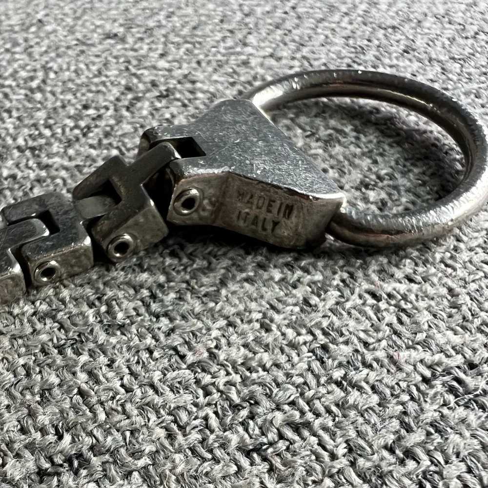 Salvatore Ferragamo silvertone Gancini keyring